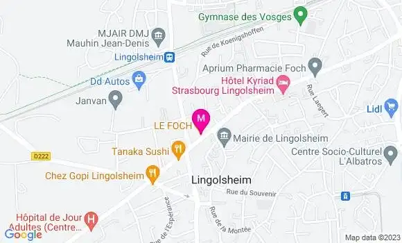 Localisation Restaurant  Le Foch