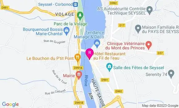 Localisation Restaurant Hôtel Au Fil de l