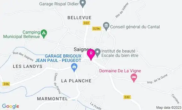 Localisation Brasserie Café de la Poste