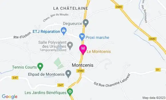 Localisation Restaurant  Le Montcenis