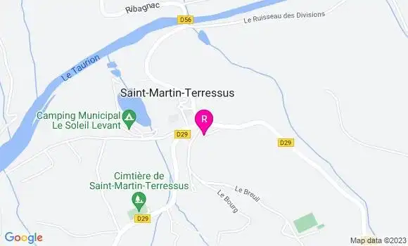 Localisation Auberge de Saint Martin