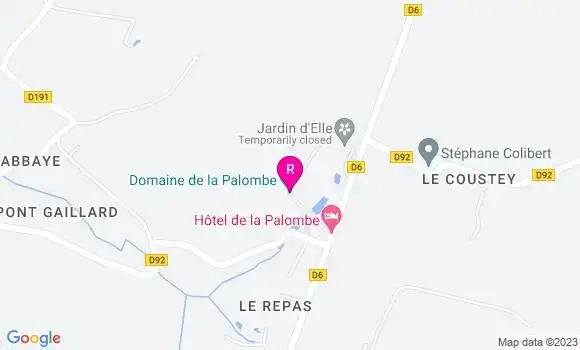 Localisation Restaurant  Domaine de la Palombe