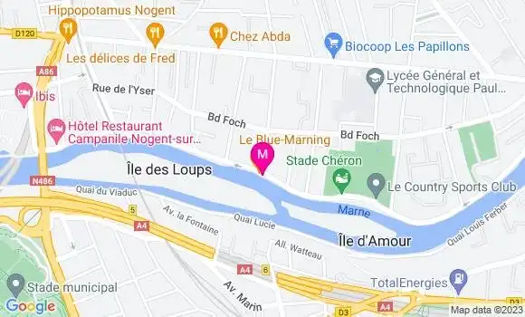 Localisation Restaurant  Le Blue Marning