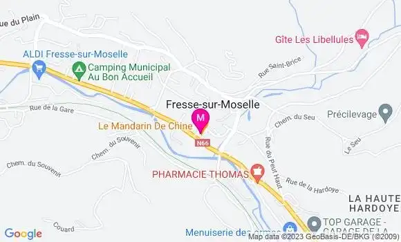 Localisation Restaurant Asiatique Le Mandarin de Chine