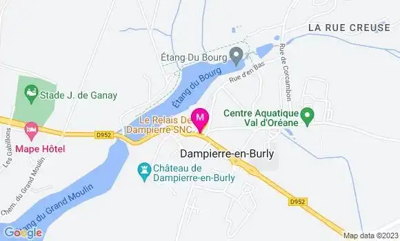 Localisation Restaurant  Le Relais de Dampierre