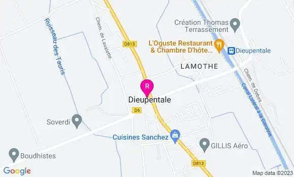 Localisation Restaurant  Le Dieup