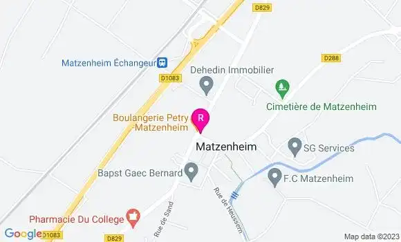 Localisation Restaurant  A la Couronne de Matzenheim