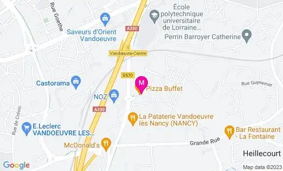 Localisation Pizzeria Pizza Buffet