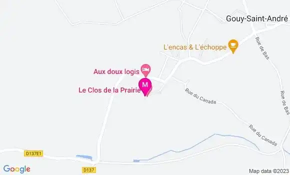 Localisation Restaurant  Le Clos de la Prairie