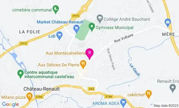 Localisation Crêperie Aux Montécalvétiens