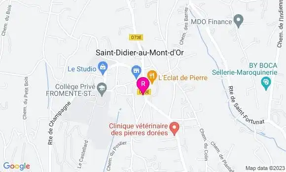 Localisation Restaurant  Les Jardins de Saint Didier