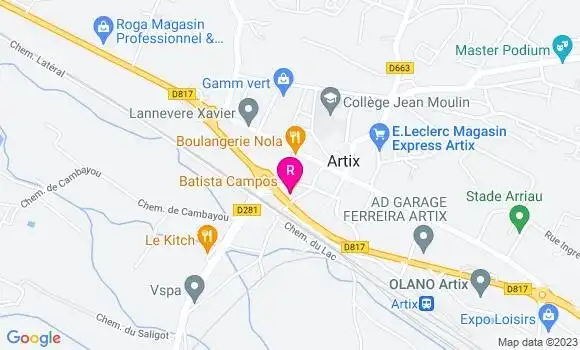 Localisation Restaurant  Batista Campos