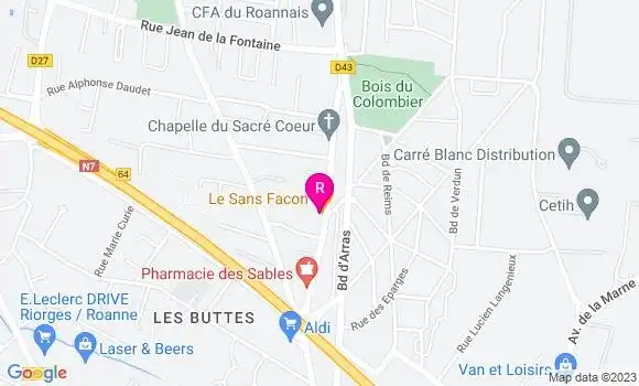 Localisation Restaurant  Le Sans Façon
