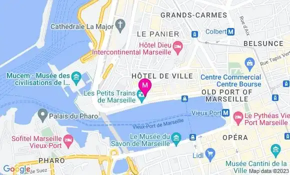 Localisation Restaurant  Les Buffets du Vieux Port