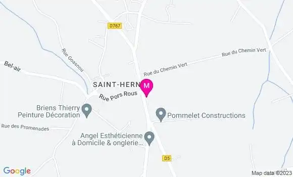 Localisation Restaurant  Le Saint Hernin