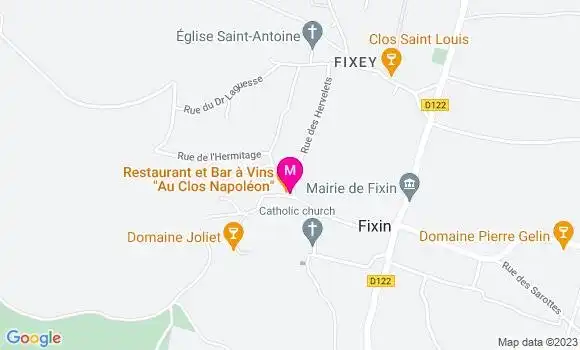 Localisation Restaurant  Au Clos Napoléon