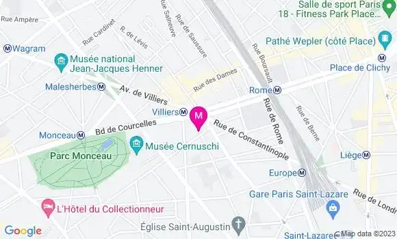 Localisation Restaurant  Le Petit Monceau