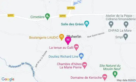 Localisation Auberge Saint Hernin