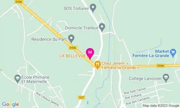 Localisation Restaurant  La Bellevue