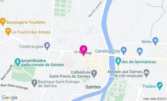 Localisation Restaurant  Clos des Cours