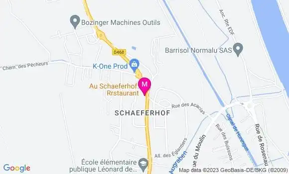 Localisation Restaurant Alsacien Au Schaeferhof