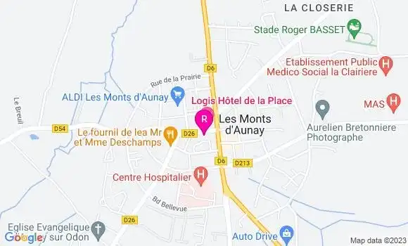 Localisation Pizzeria Brasserie du Centre
