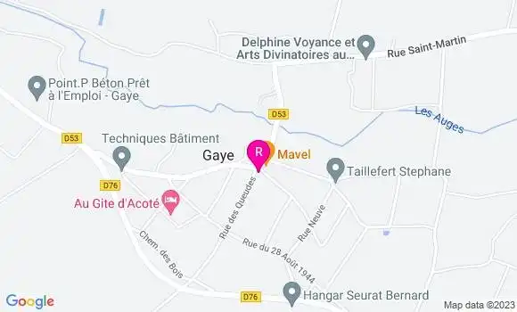 Localisation Restaurant  Mavel