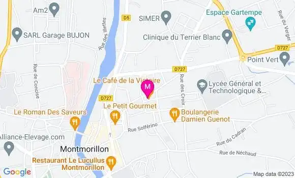 Localisation Restaurant Bar Le Café de la Victoire