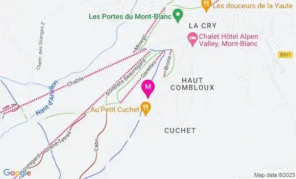 Localisation Restaurant  Mont Blanc Réception