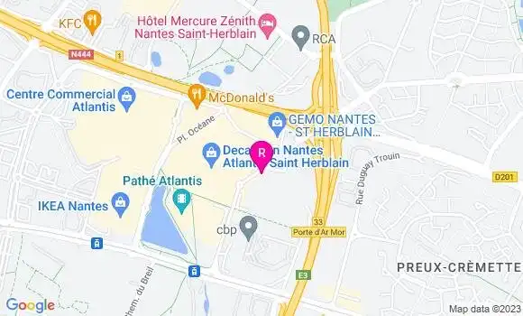Localisation Brasserie Café Charbon Atlantis