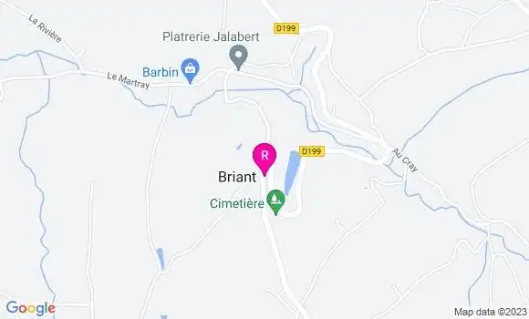 Localisation Auberge de Briant