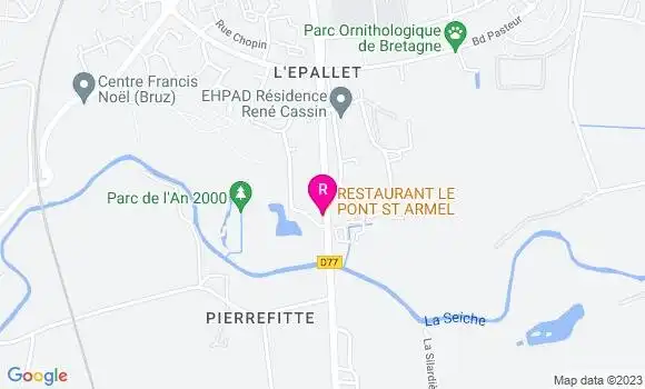 Localisation Restaurant  Le Pont Saint Armel