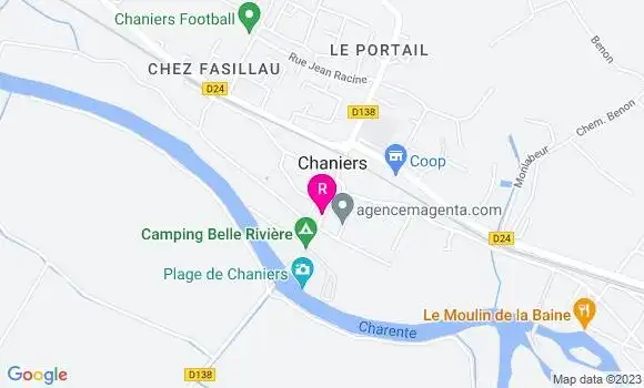 Localisation Restaurant Bar Le Petit Chaniers