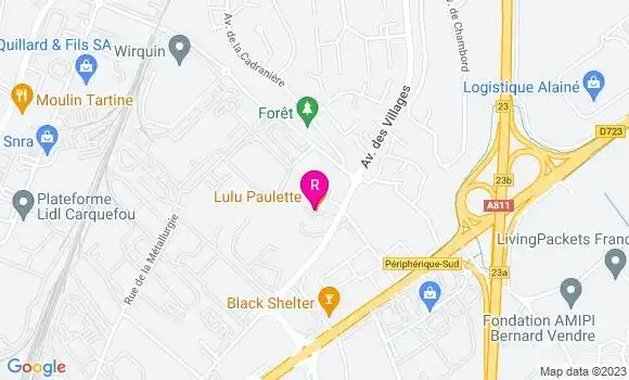 Localisation Restaurant  Lulu Paulette