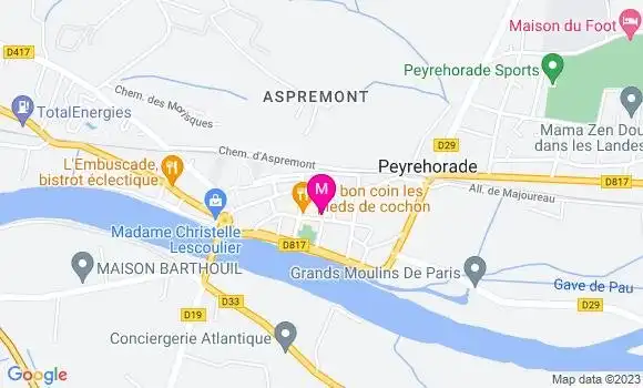 Localisation Restaurant  Le Fronton