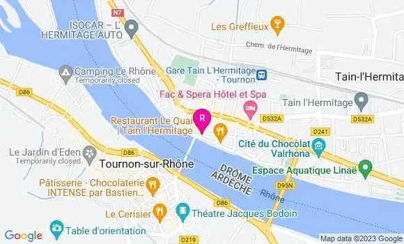 Localisation Brasserie Restaurant le Quai