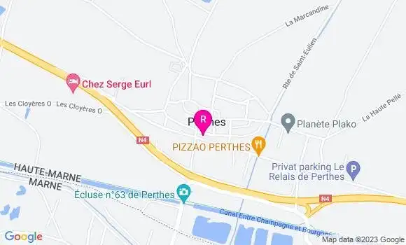 Localisation Restaurant  Le Relais de Perthes