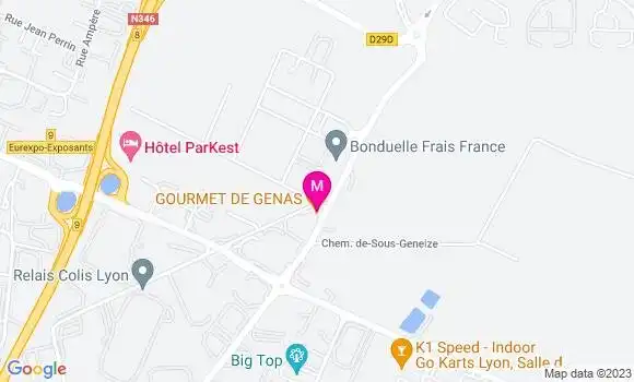 Localisation Restaurant  Le Gourmet de Genas