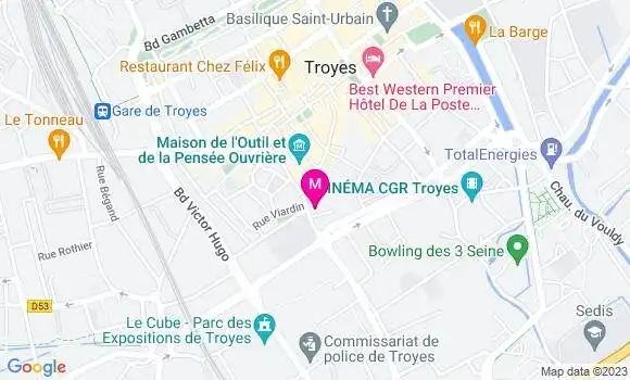Localisation Restaurant Bar Le 3 B