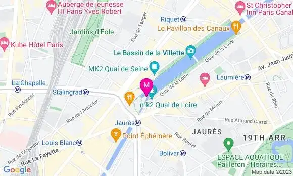 Localisation Brasserie Le 25 degrés Est