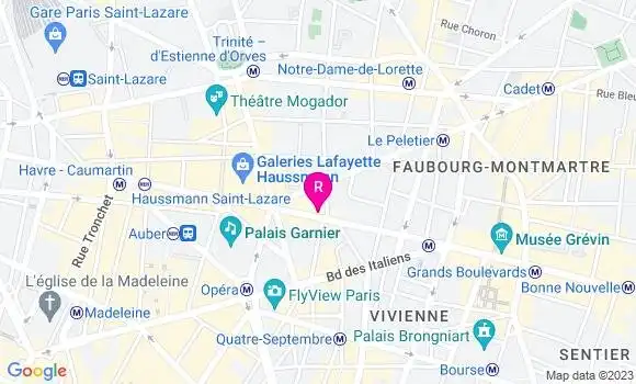 Localisation Restaurant Bar Corner Haussmann