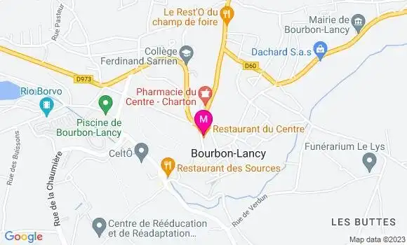Localisation Pizzeria Restaurant du Centre