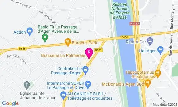 Localisation Brasserie La Palmeraie