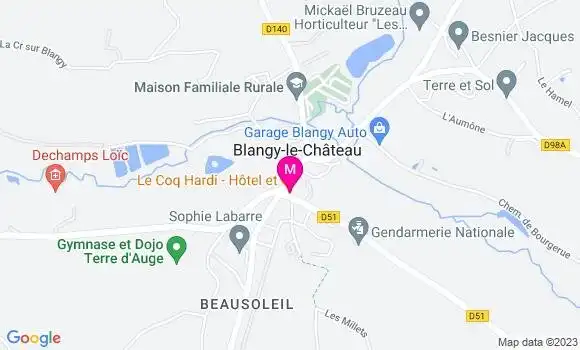 Localisation Restaurant Hôtel Le Bernay