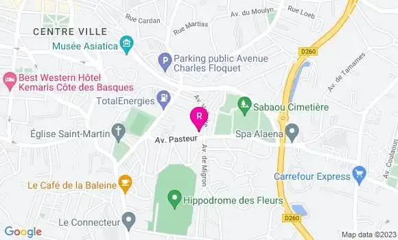 Localisation Restaurant  Trinquet Saint Martin