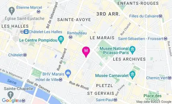 Localisation Restaurant  Le Bouquet des Archives