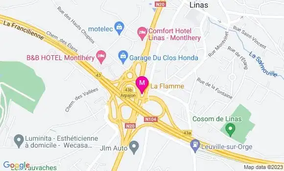 Localisation Restaurant  La Flamme