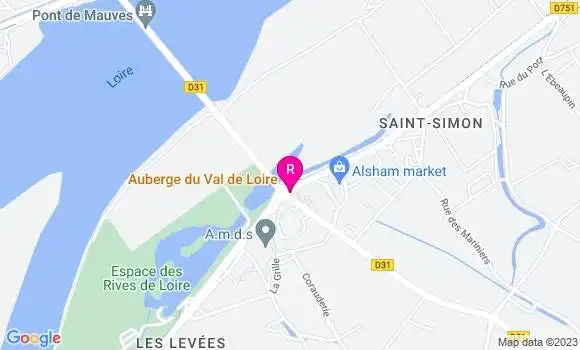 Localisation Auberge du Val de Loire