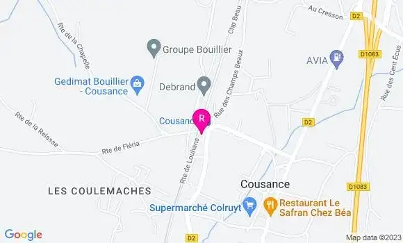 Localisation Restaurant de la Gare