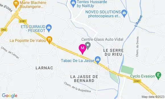 Localisation Restaurant Chinois Le Mandarin